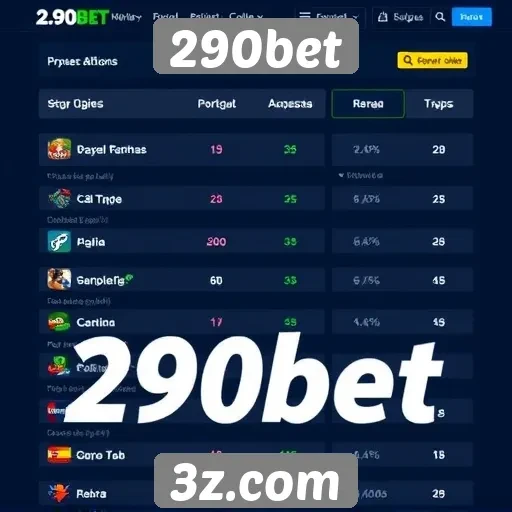 Compare tipos de apostas disponíveis no 290bet